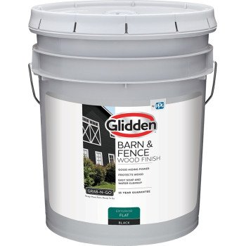 PPG GLBFEX10BL05 Exterior Latex, Flat, Black, Liquid, 5 gal