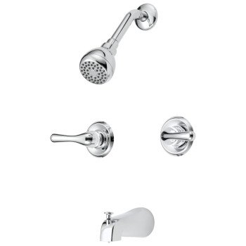 Boston Harbor F2014501CP Tub/Shower, Fixed Mount Showerhead, 1.75 gpm Showerhead, 1 Spray Settings, Zinc Tub Spout