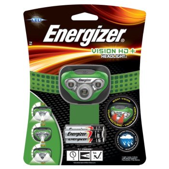 Energizer HDC32E Headlight, AAA Battery, LED Lamp, 350 Lumens, 70 m Beam Distance, 4 hr Run Time