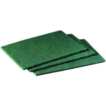 Scotch-Brite 96 Scouring Pad, 9 in L, 6 in W, Green