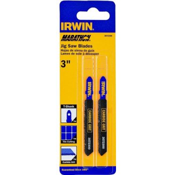 Irwin Marathon 3072300 Jig Saw Blade, 3 in L, Carbide Cutting Edge