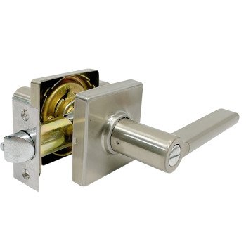 ProSource LS3X201YASR4V24 Privacy Lever, Satin Nickel, Lever Handle, Metal, Commercial, Residential, 3 Grade