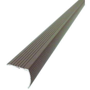 M-D 43311 Fluted Stair Edge, 36 in L, 1.22 in W, Metal, Spice