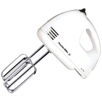 Hamilton Beach Easy-Mix Series 62515R Hand Mixer, 125 W, 5-Speed, White