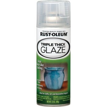 Rust-Oleum 301416 Triple Thick Glaze Paint, Flat/Matte, Clear, 12 oz, Aerosol Can