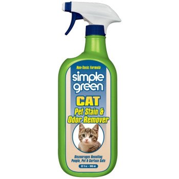 Simple Green 2010000615311 Cat Stain and Odor Remover, Liquid, Citrus, 32 oz
