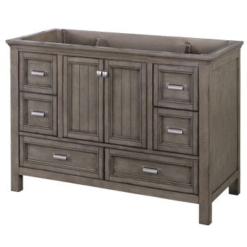 Craft + Main Brantley Series BAGV4822D Vanity, Wood, Distressed Gray, 2-Cabinet Door, 6-Drawer