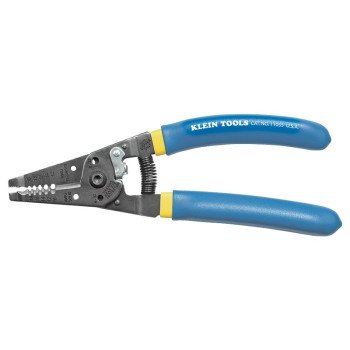 Klein-Kurve K11095 Wire Stripper, 18 to 8 AWG Solid, 20 to 10 AWG Stranded Wire, 7-1/4 in OAL, Comfort Grip Handle