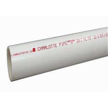 Charlotte Pipe PVC 07300 Pipe, 3 in, 5 ft L, SCH 40 Schedule, White