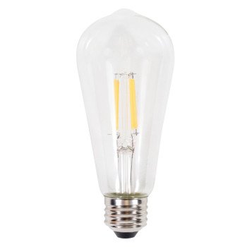 Sylvania 40772 Natural LED Bulb, Decorative, ST19 Lamp, 60 W Equivalent, E26 Lamp Base, Dimmable, Clear