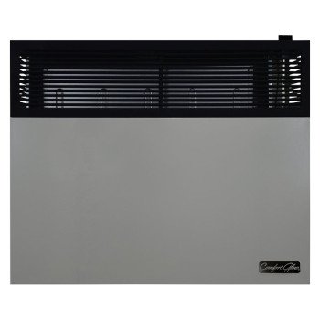 Comfort Glow DVP17 Direct Vent Wall Heater, LPG, 17,000 Btu/h BTU, 570 sq-ft Heating Area, 70 % Efficiency, Black/Gray