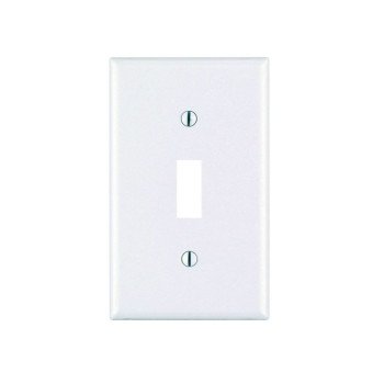 Leviton M56-78001-TMP Wallplate, 4-1/2 in L, 2-3/4 in W, 1 -Gang, Thermoset, Light Almond, Smooth