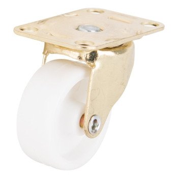 ProSource JC-B12-PS Swivel Caster, 1-5/8 in Dia Wheel, 5/8 in W Wheel, Plastic Wheel, White, 50 lb