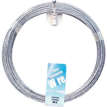 Midwest Fastener 11272 Stranded Guy Clothesline, 50 ft L, Steel