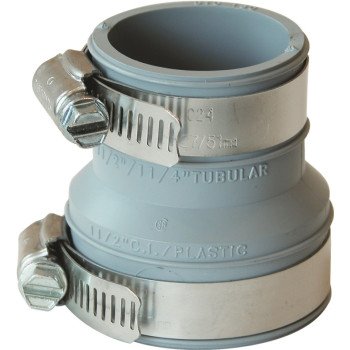 Fernco PDTC-150 Drain Trap Connector, 1-1/2 in, PVC, 4.3 psi Pressure