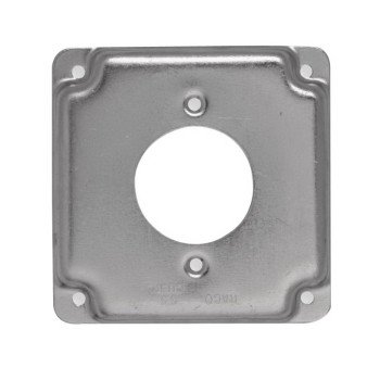 Raco 811C Exposed Work Cover, 1-23/32 in Dia, 4-3/16 in L, 4-3/16 in W, Square, Galvanized Steel, Gray