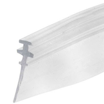 Prime-Line M 6228 Shower Door Bottom Sweep, Vinyl, Clear, For: Swinging Shower Doors