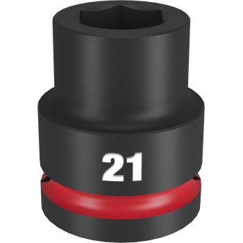 Milwaukee SHOCKWAVE Impact Duty 49-66-6359 Impact Socket, 21 mm Socket, 3/4 in Drive, Hex, Square Drive, 6 -Point, 1/PK