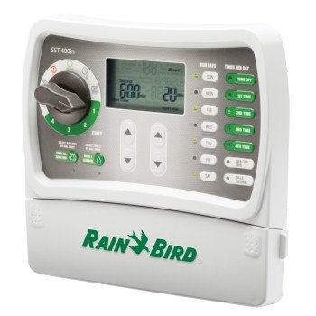 Rain Bird SST400IN Irrigation Timer, 120 V, 4 -Zone, 1 -Program, Digital Display, Wall Mounting