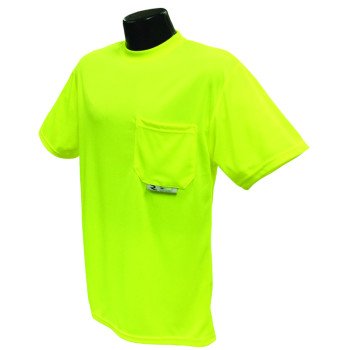 Radians ST11-NPGS-2X Safety T-Shirt, 2XL, Polyester, Green, Short Sleeve, Pullover Closure