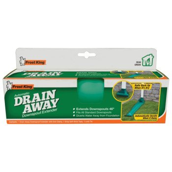 Frost King DE46 Downspout Extender, 4 ft L Extended, Vinyl, Green