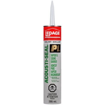 LePage 1435208 Acoustical Sealant, Black, 41 to 95 deg F, 295 mL Cartridge