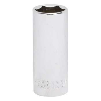 Vulcan MT6496053 Drive Socket, 3/4 in Socket, 3/8 in Drive, 6-Point, Chrome Vanadium Steel, Chrome