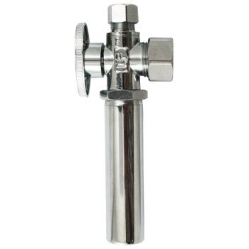 Plumb Pak K2622WHALF Angle Valve with Hammer Arrestor, 5/8 x 3/8 in Connection, FIP, 125 psi Pressure, Brass Body