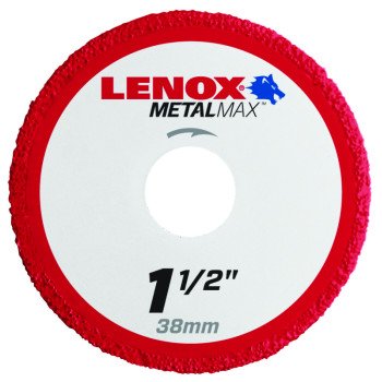 Lenox MetalMax 1972914 Cut-Off Wheel, 1-1/2 in Dia, 3/64 in Thick, 3/8 in Arbor, 40, 50 Grit, Diamond Abrasive