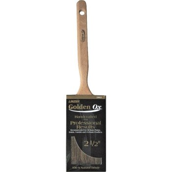 Linzer WC 2462-2.5 Paint Brush, 2-1/2 in W, 2-3/4 in L Bristle, Very Fine China Bristle, Flat Sash Handle