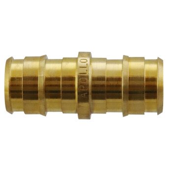 Apollo ExpansionPEX Series EPXC1212 Coupling, 1/2 in, Barb, Brass, 200 psi Pressure