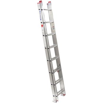 Werner D1116-2 Extension Ladder, 15 ft H Reach, 200 lb, Aluminum