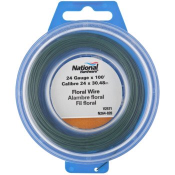 National Hardware V2571 Series N264-820 Wire, 0.023 in Dia, 100 ft L, 24 Gauge, 10 lb Working Load, Steel