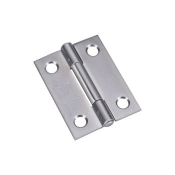 National Hardware N348-987 Narrow Hinge, 2 in W Frame Leaf, 0.056 in Thick Frame Leaf, Stainless Steel, Stainless Steel