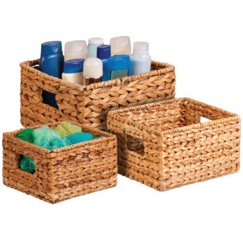 Honey-Can-Do STO-02882 Basket Set, Natural Brown, Square