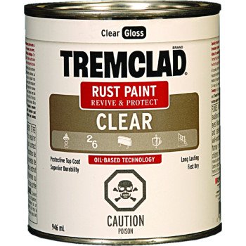 Tremclad 254917 Rust Preventative Paint, Oil, Gloss, Clear, 946 mL, Can