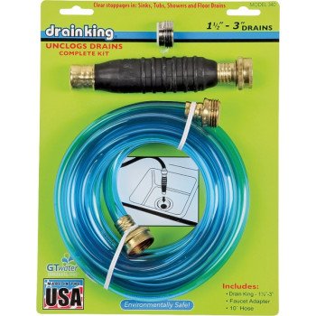 Drain King 340 Drain Opener/Cleaner, 50 to 80 psi Pressure, 1-1/2 to 3 in Drain