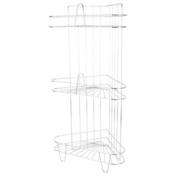 Simple Spaces SS-SC3-29-CH-3L Shower Caddy, 3-Shelf, 11-5/8 in OAW, 23-1/4 in OAH, 8-1/4 in OAD, 10 lb