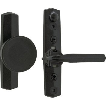 Wright Products V670BL Knob Latch, 3/4 to 1-1/8 in Thick Door, For: Out-Swinging Wood/Metal Screen, Storm Doors