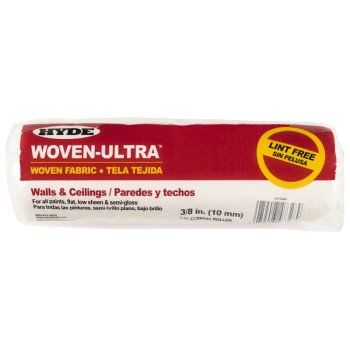 Hyde 47328 Roller Cover, 3/8 in Thick Nap, 9 in L, Fabric Cover, 12/PK