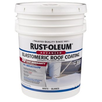 Rust-Oleum 750 Series 301993 Elastomeric Roof Coating, White, 5 gal, Pail, Liquid