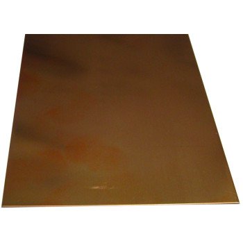 K & S 259 Decorative Metal Sheet, 22 ga Thick Material, 4 in W, 10 in L, Copper