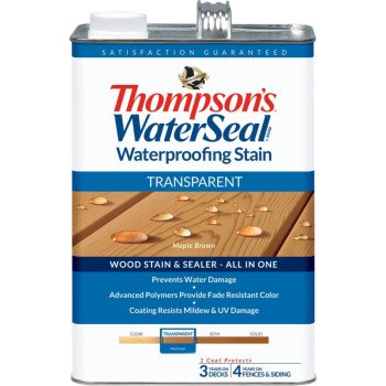 Thompson's WaterSeal TH.091701-16 Wood Sealer, Transparent, Desert Tan, 1 gal