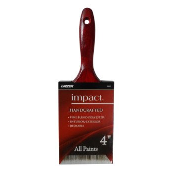 Linzer 3180-4 Paint Brush, 4 in W, 3-1/2 in L Bristle, Polyester Bristle, Varnish Handle