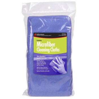 Buffalo 65100 Cleaning Cloth, 16 in L, 12 in W, Polyester/Polyamide, Blue