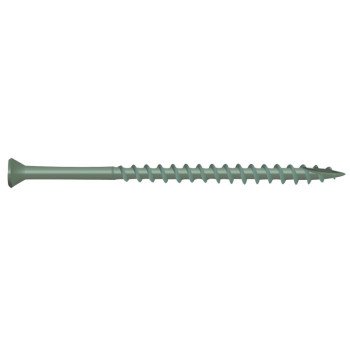 Camo 0346100 Deck Screw, #7 Thread, 1-5/8 in L, Trim Head, Star Drive, Type 17 Slash Point, Carbon Steel, ProTech-Coated, 100/PK