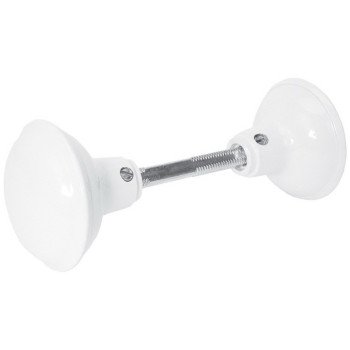 Prime-Line E 2319 Knob Set, 2-1/4 in Dia, Steel, White, Painted