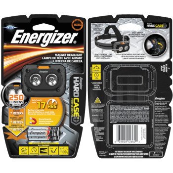 Energizer HCHDM32E Headlight, AAA Battery, Alkaline Battery, LED Lamp, 200 Lumens, 60 m Beam Distance, 3.5 hr Run Time