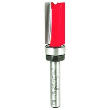 Freud 50-102 Flush Trim Bit, 1/2 in Dia Cutter, 1 in L Cutting, 2-5/8 in OAL, 1/4 in Dia Shank, 2-Cutter, Carbide