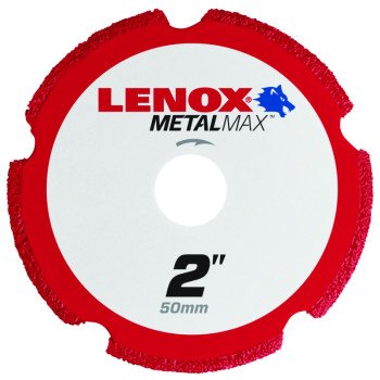 Lenox MetalMax 1972917 Cut-Off Wheel, 2 in Dia, 3/64 in Thick, 3/8 in Arbor, 40, 50 Grit, Diamond Abrasive